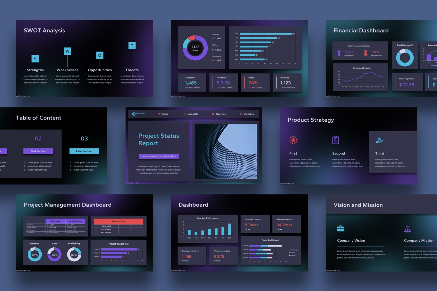 Download Free PowerPoint Dashboard Templates
