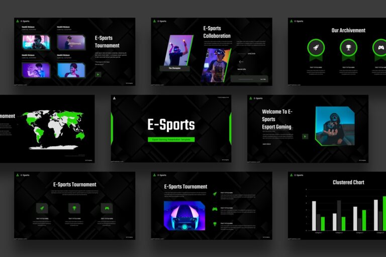 Esports PowerPoint Template Free