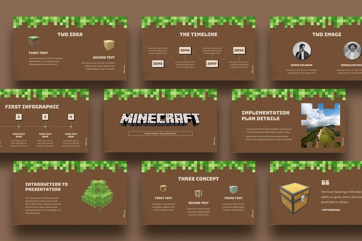 minecraft powerpoint template