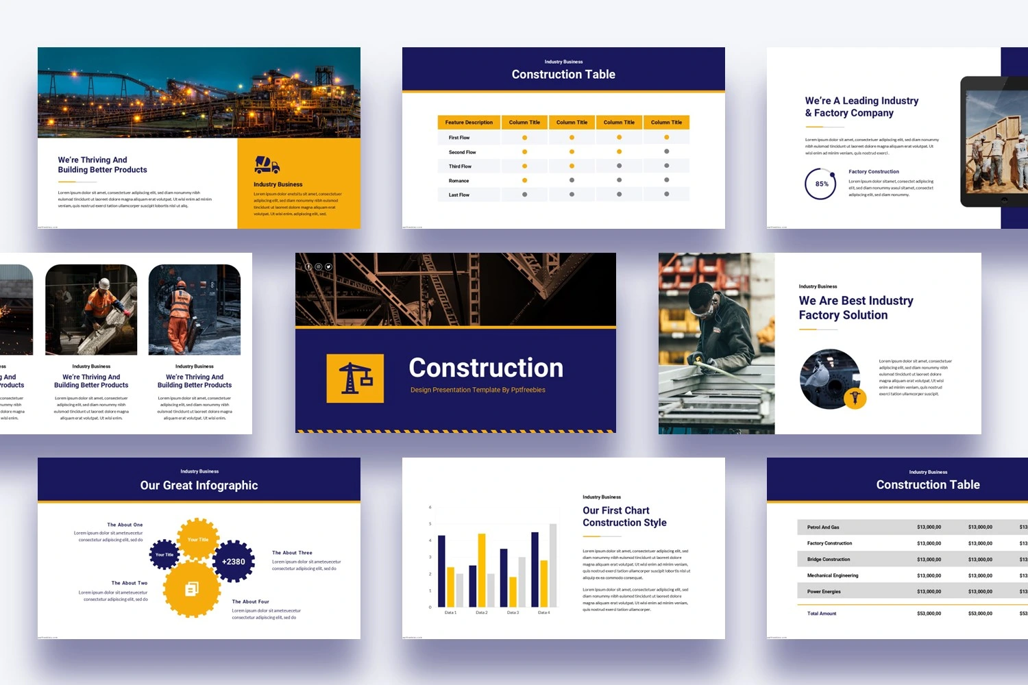 Construction PowerPoint Template