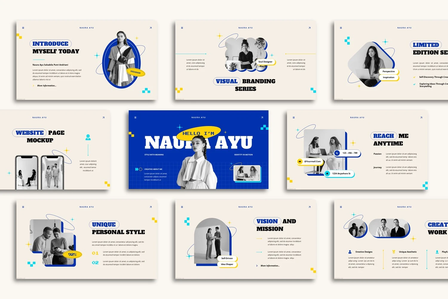 Creative About Me PowerPoint Template