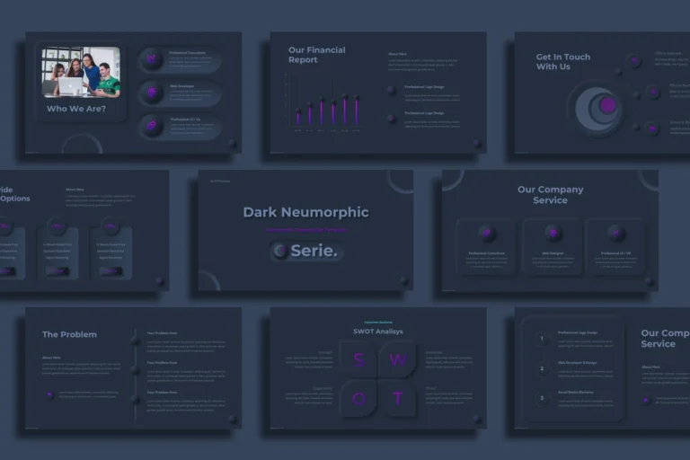 Dark Neumorphic PowerPoint Template