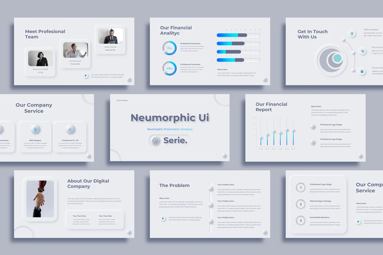 Neumorphic Ui PowerPoint Template