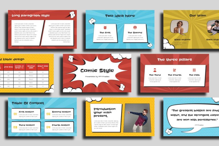Comic Book Style PowerPoint Template