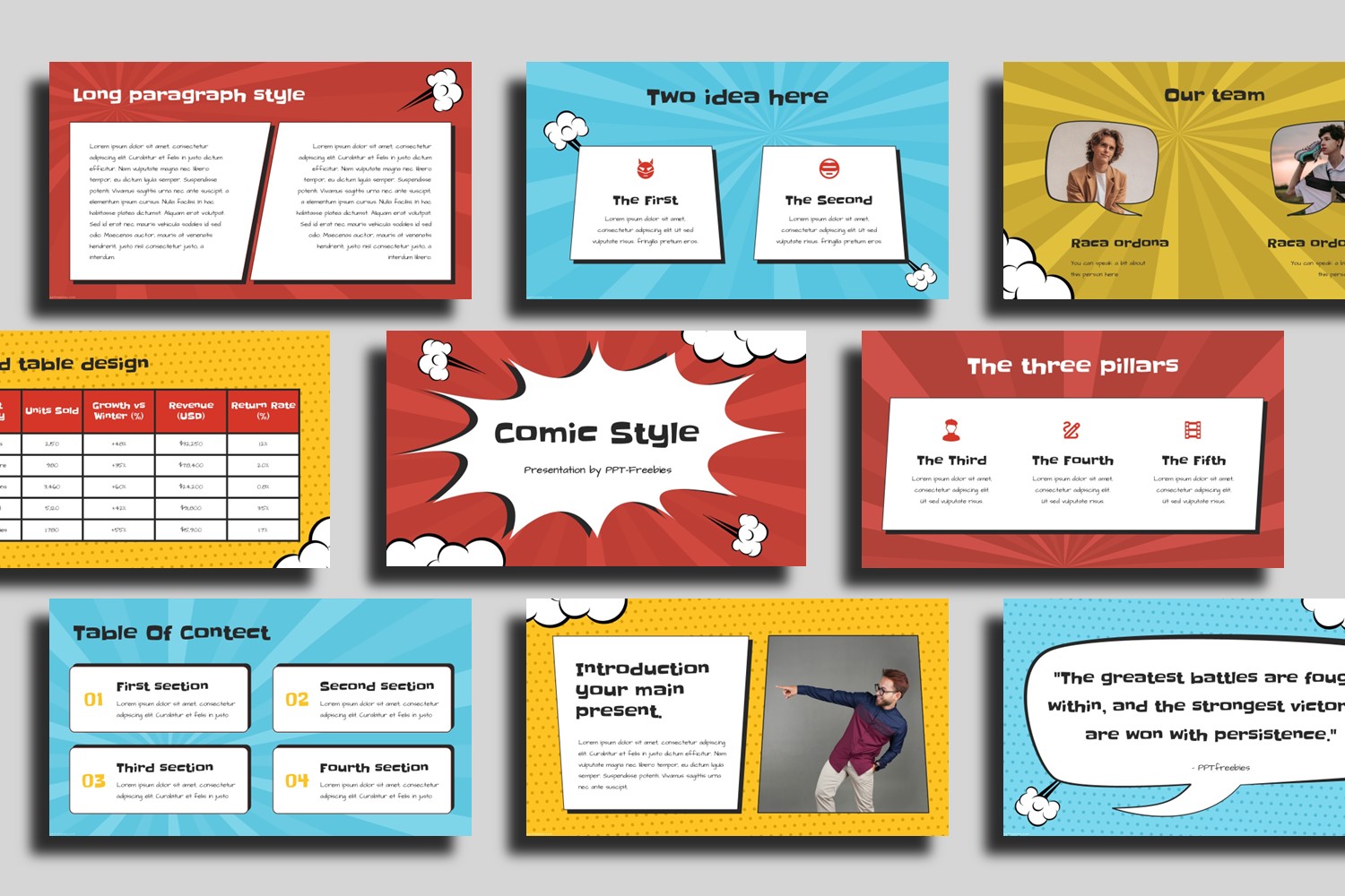 Comic Book Style PowerPoint Template