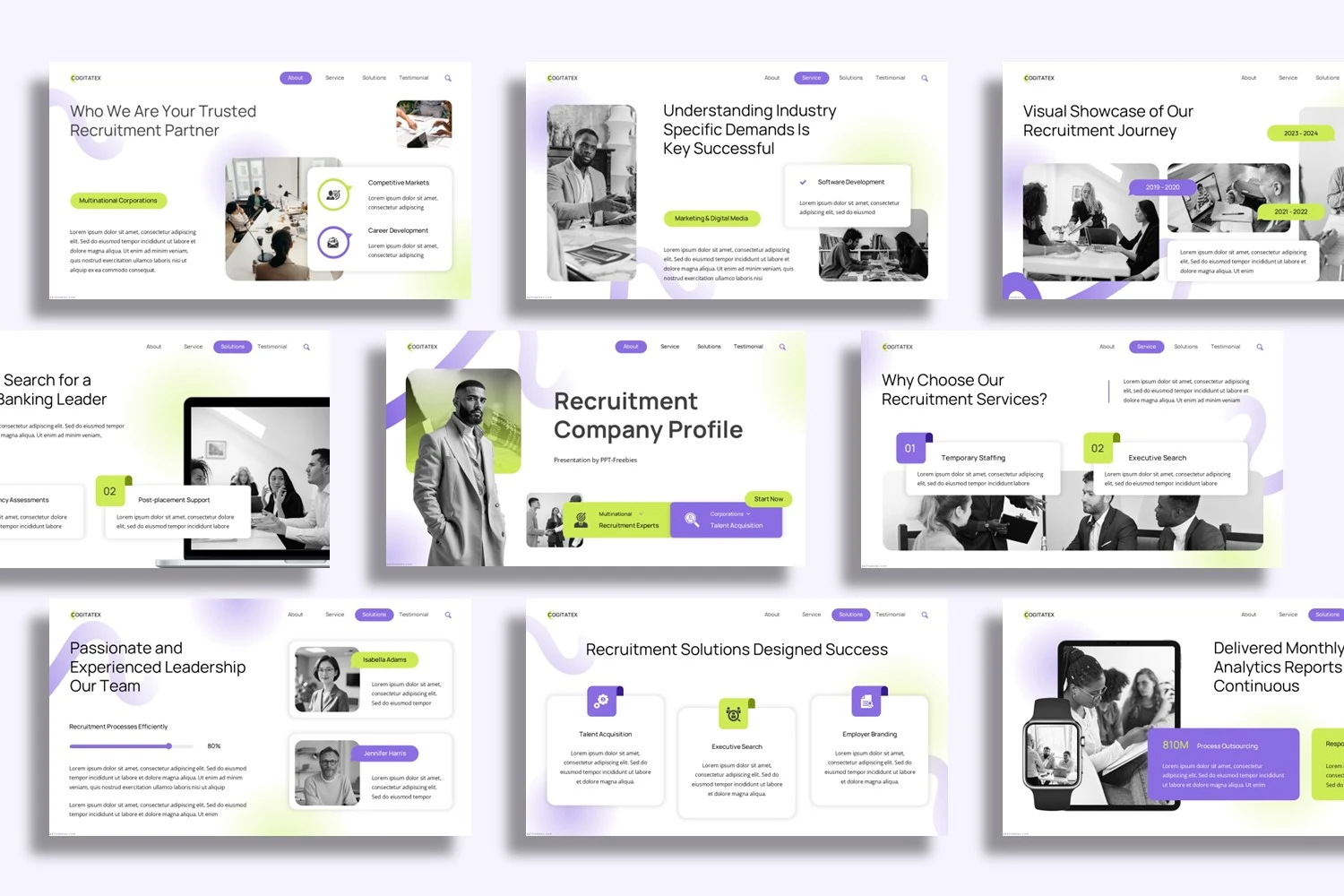 Recruitment Company Profile PPT PowerPoint Template