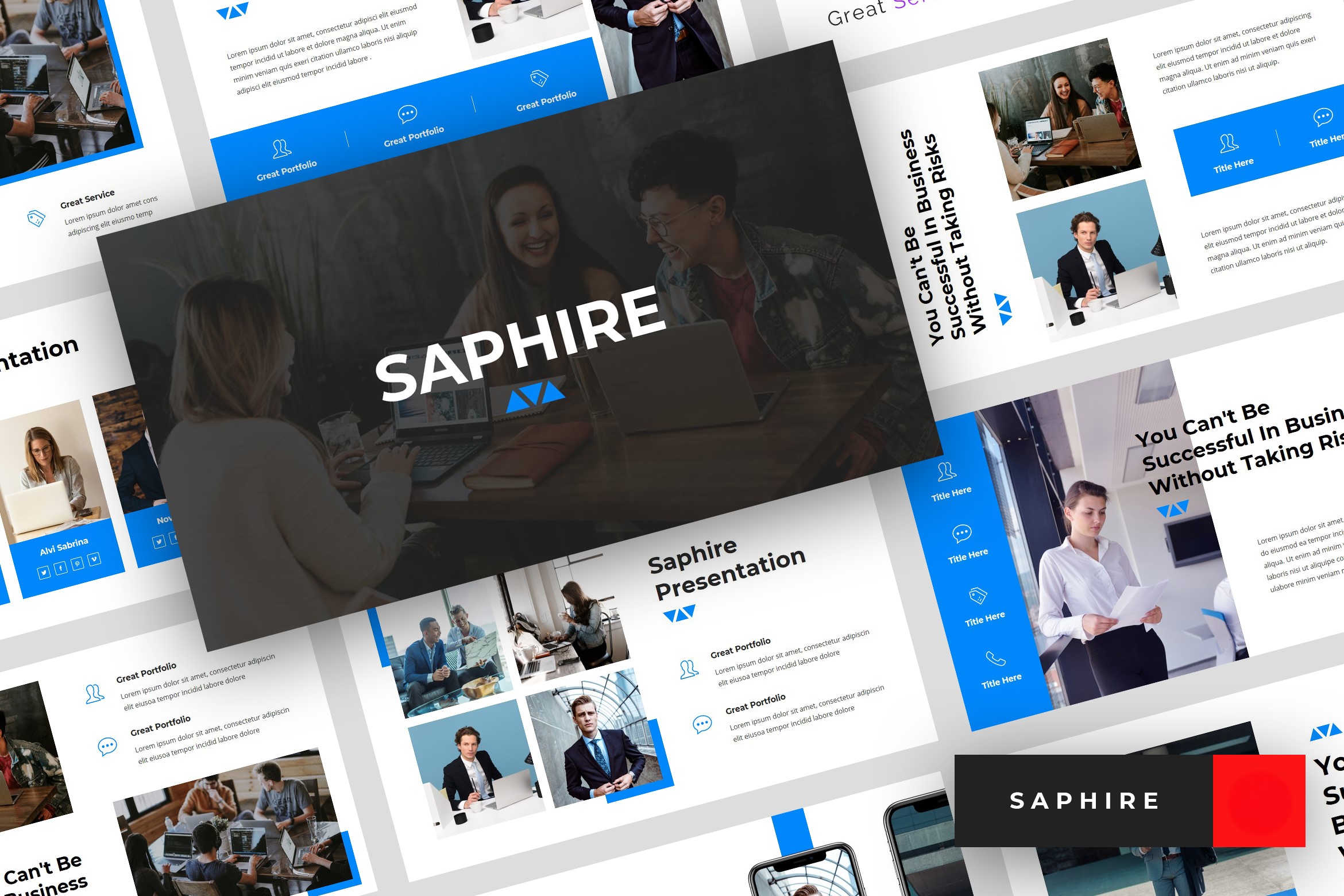 Saphire Pitch Deck Presentation Template