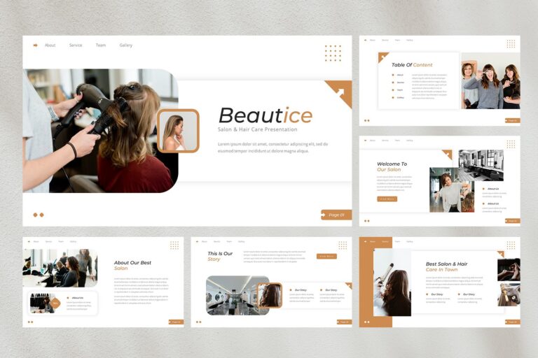 Beauty Salon Presentation Template - Beautice