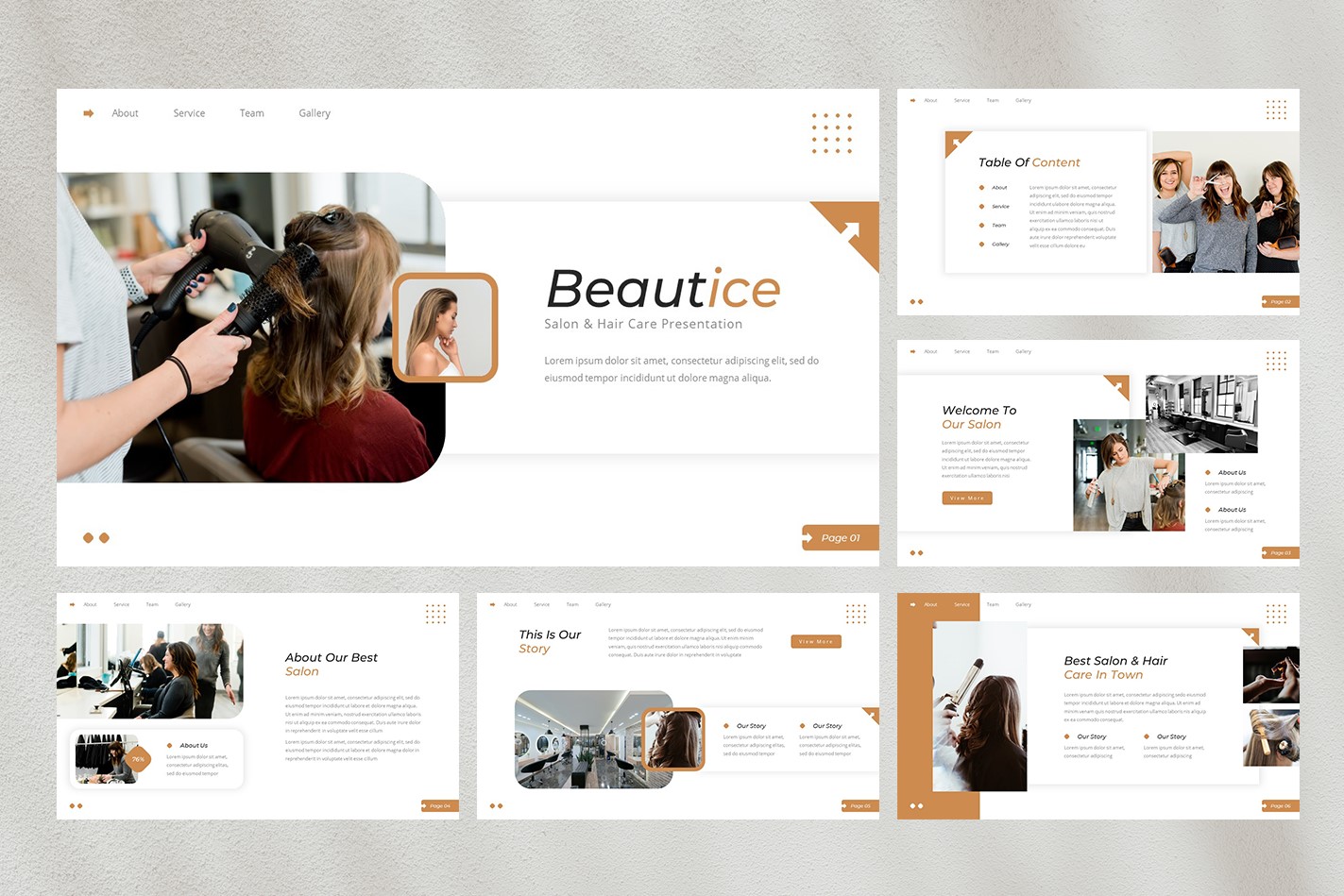 Beauty Salon Presentation Template - Beautice