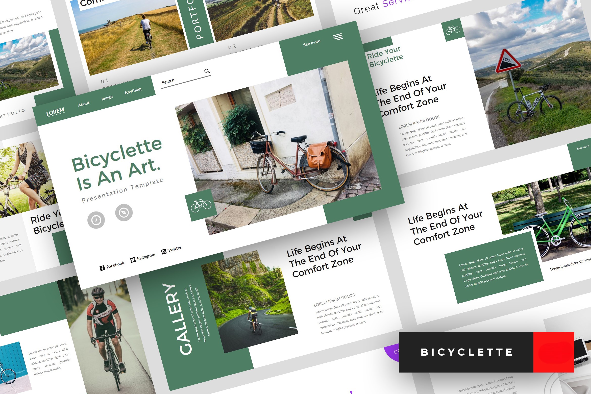 Bicyclette Bicycle Presentation Template