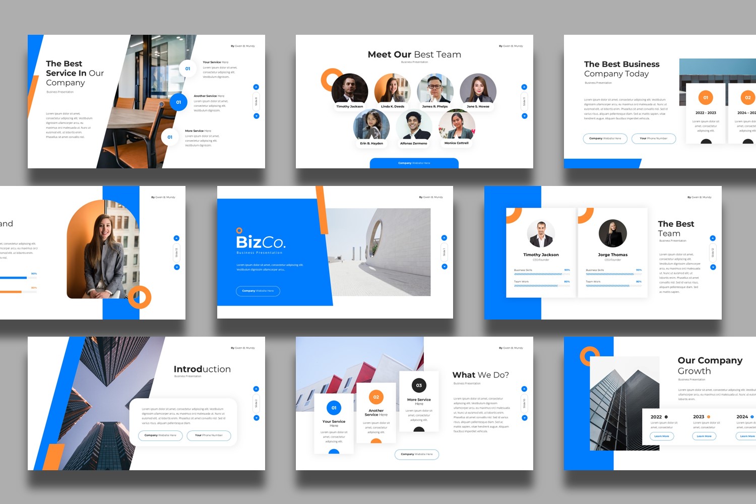 Company Business Presentation Template - BizCo