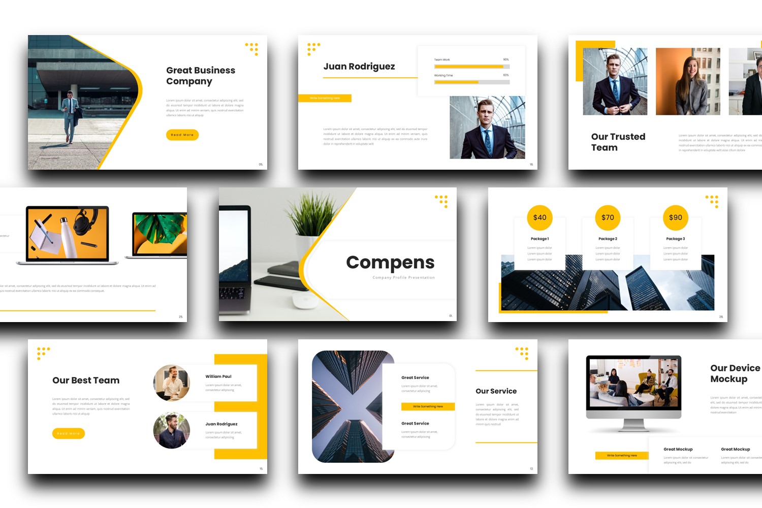 Company Profile Presentation Template - Compens