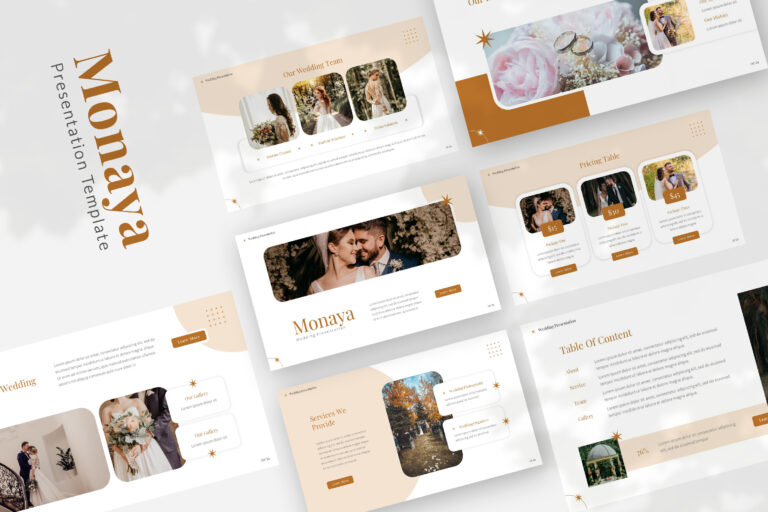 Elegant Wedding Presentation Template - Monaya