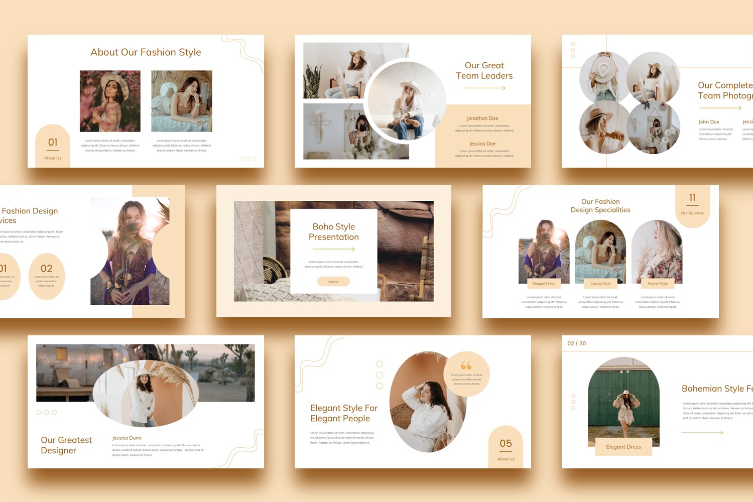 Fashion Presentation Template - Boho Style