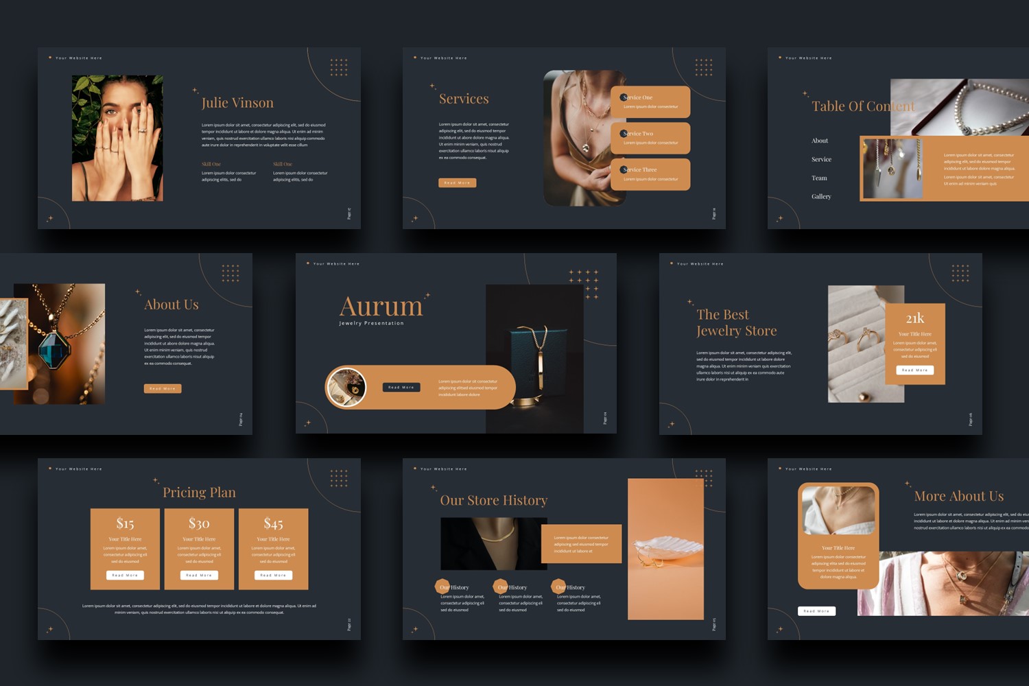 Jewelry Presentation Template - Aurum