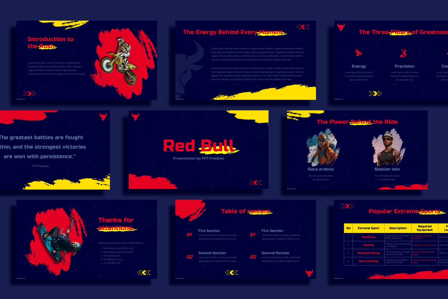 Red Bull PowerPoint Template
