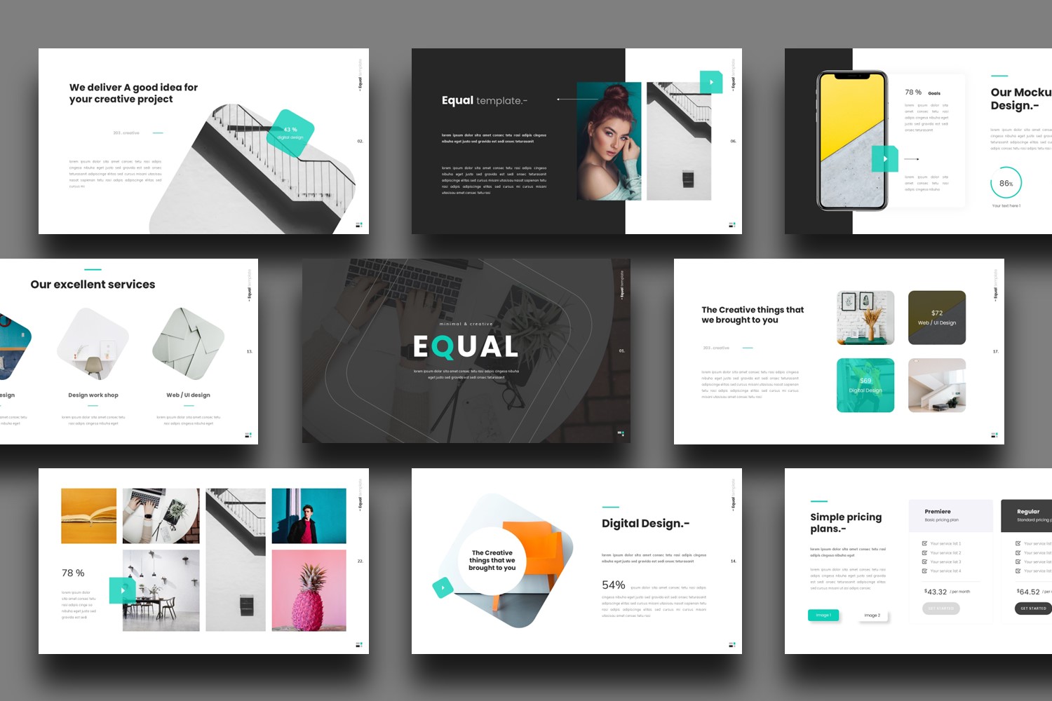 Minimal Presentation Template - Equal