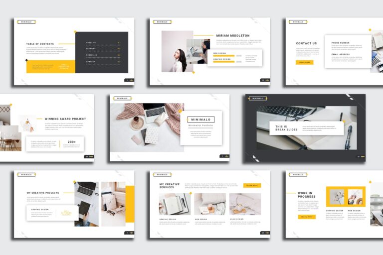 Free Minimal Portfolio Presentation Template