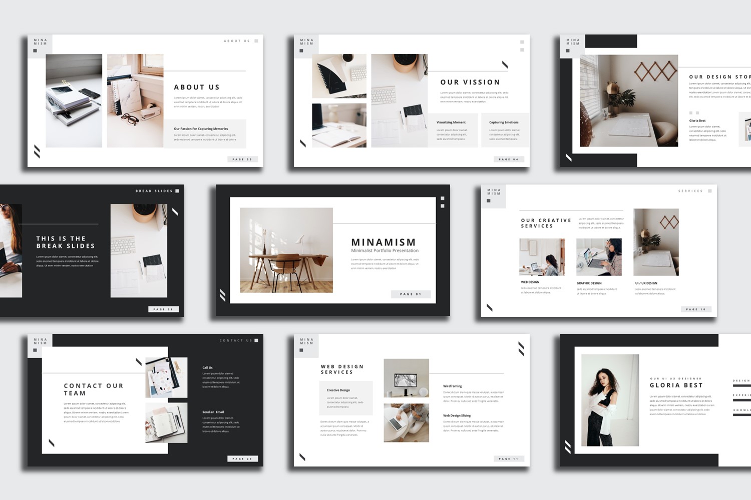 Free Minimalist Portfolio Presentation Template