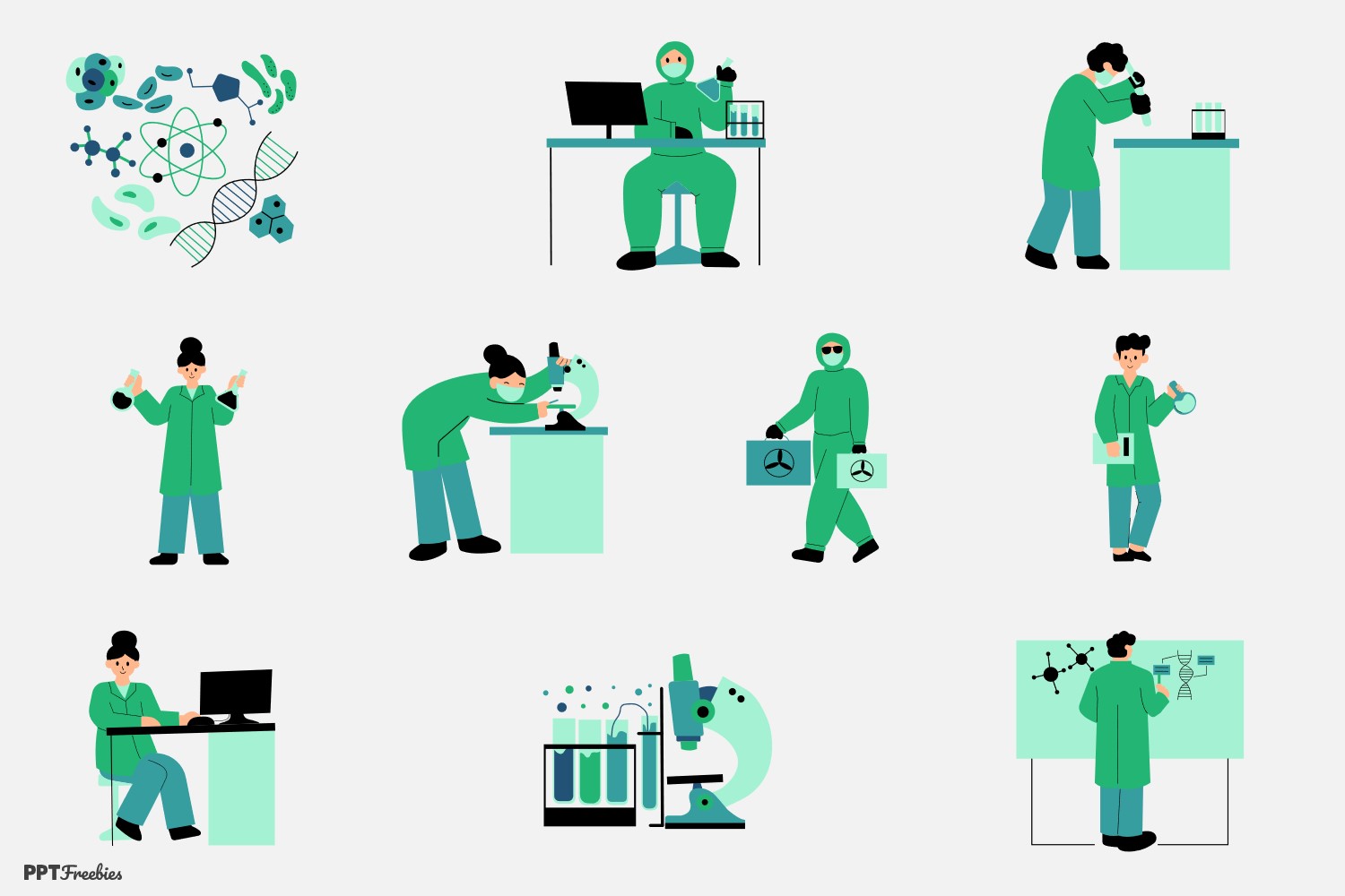 Free Science Laboratory Research Illustration SVG