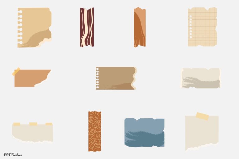 Scrapbook Torn Paper and Tape Elements